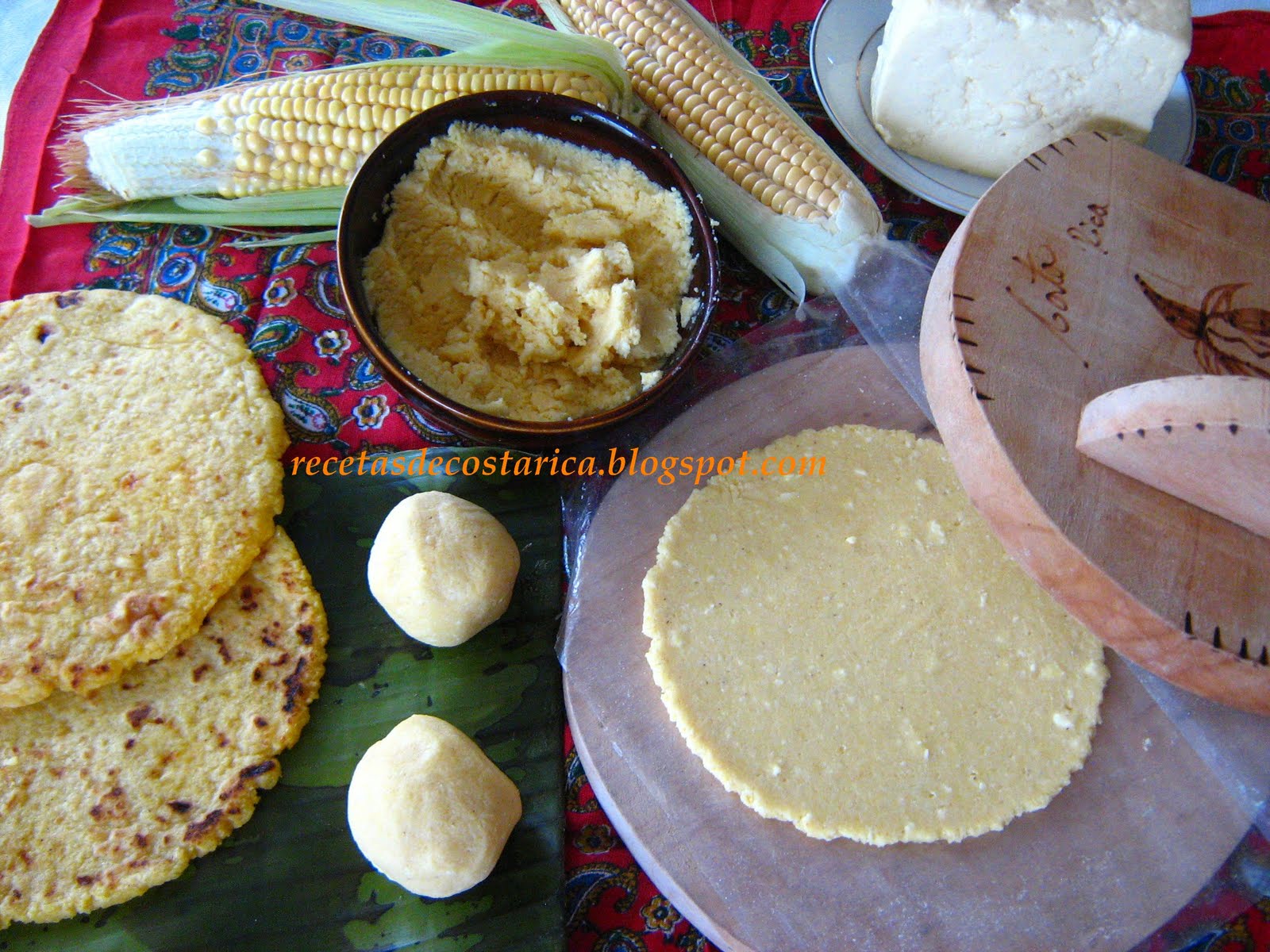 Cocina Costarricense tortillas de queso