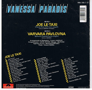 V. Paradis - Joe Le Taxi (1987) 45RPM X+cover