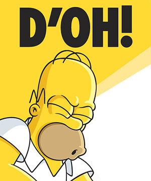 D.E.P The Simpsons Homer+ouch
