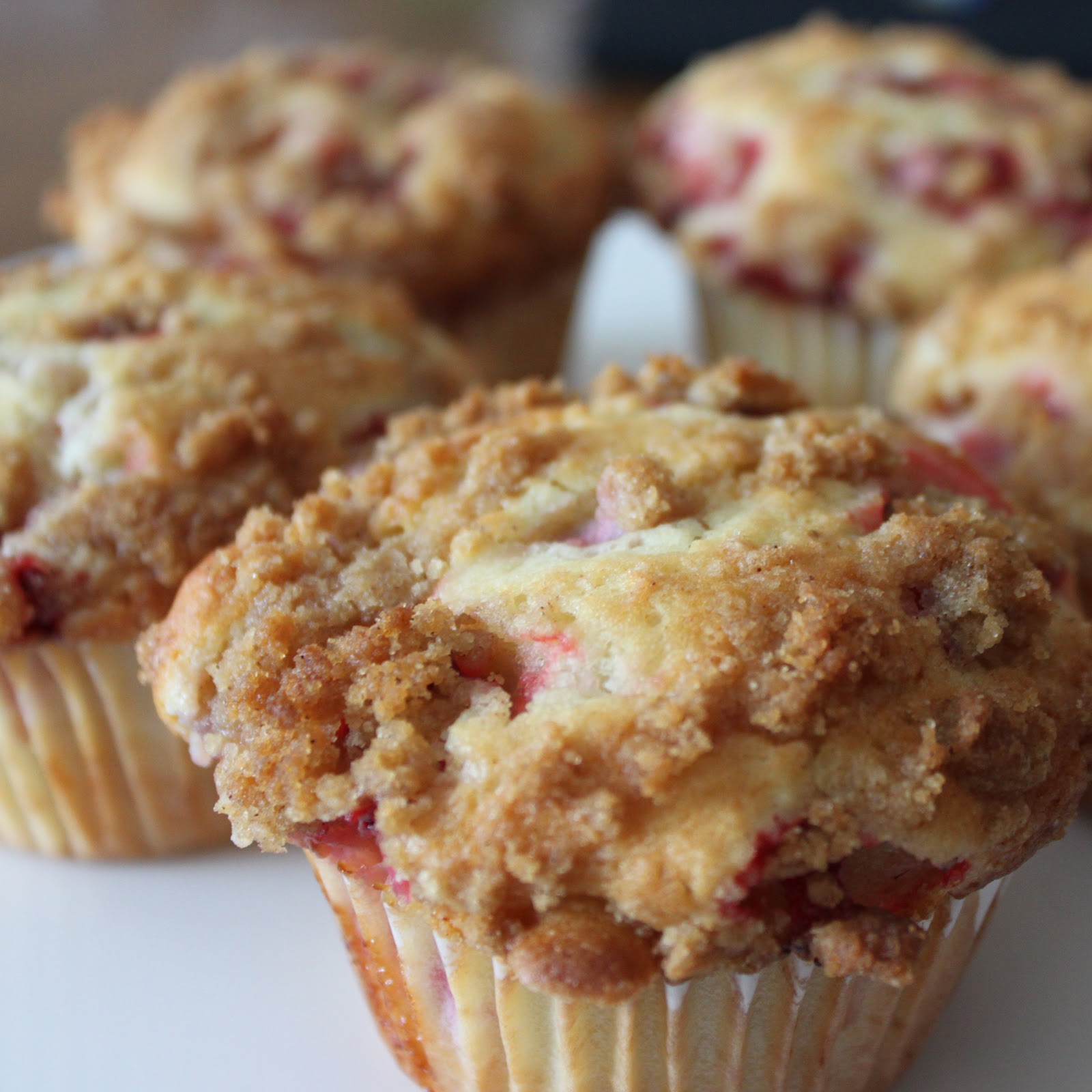Squirrel Bakes Strawberries and Cream Muffins