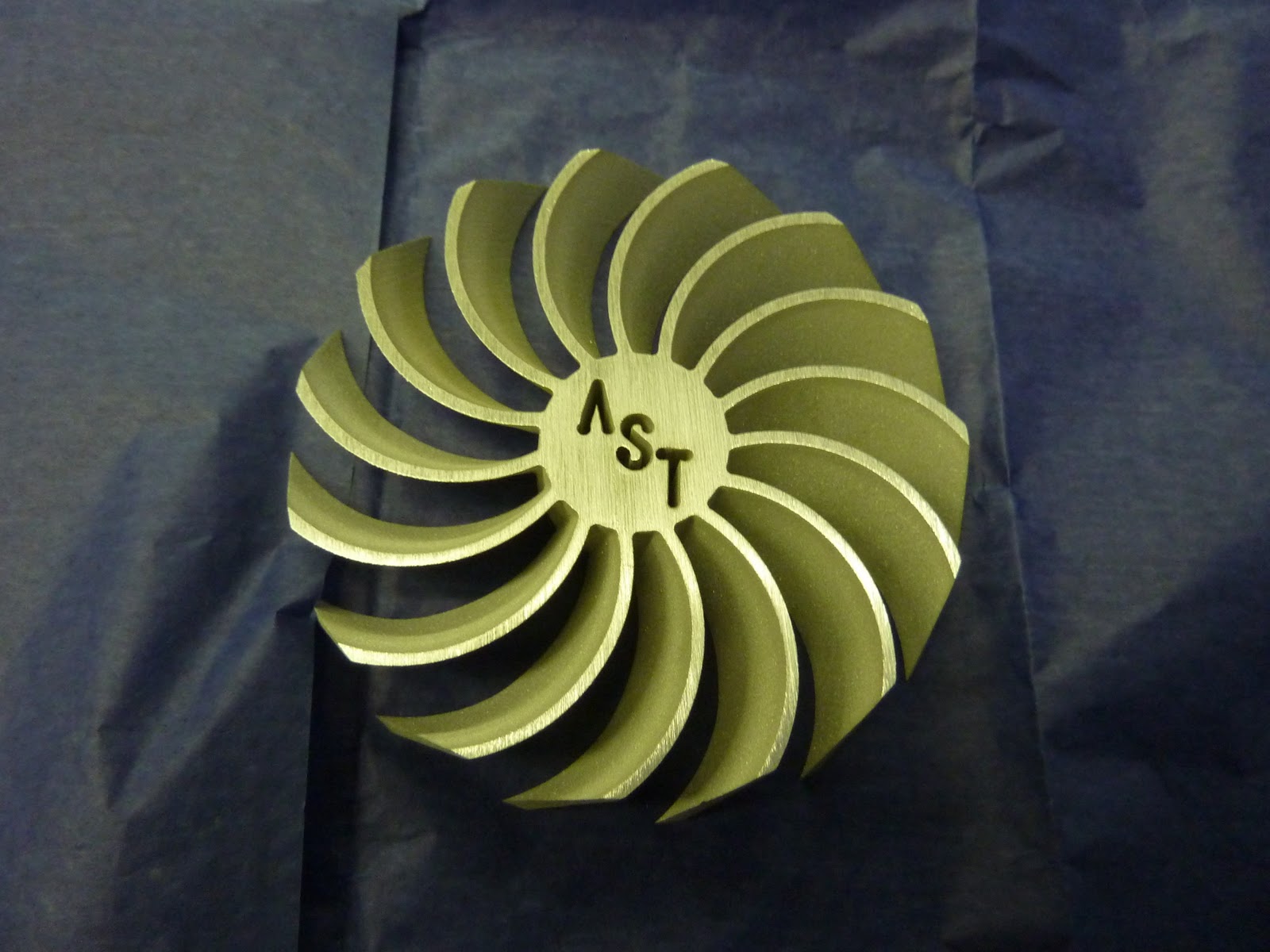 Jet engine turbine blades and/or microhydro turbines made with 7Axis