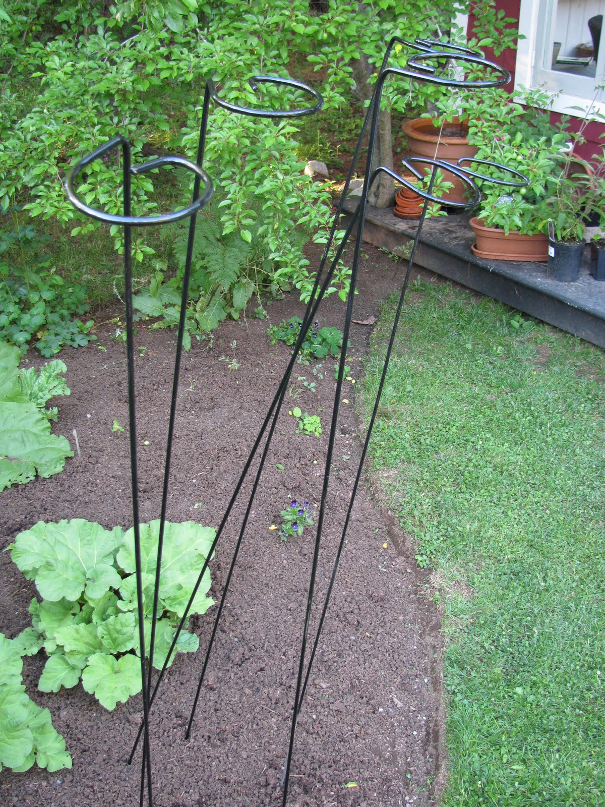 Gardeningbren in Nova Scotia Metal Work in the Garden