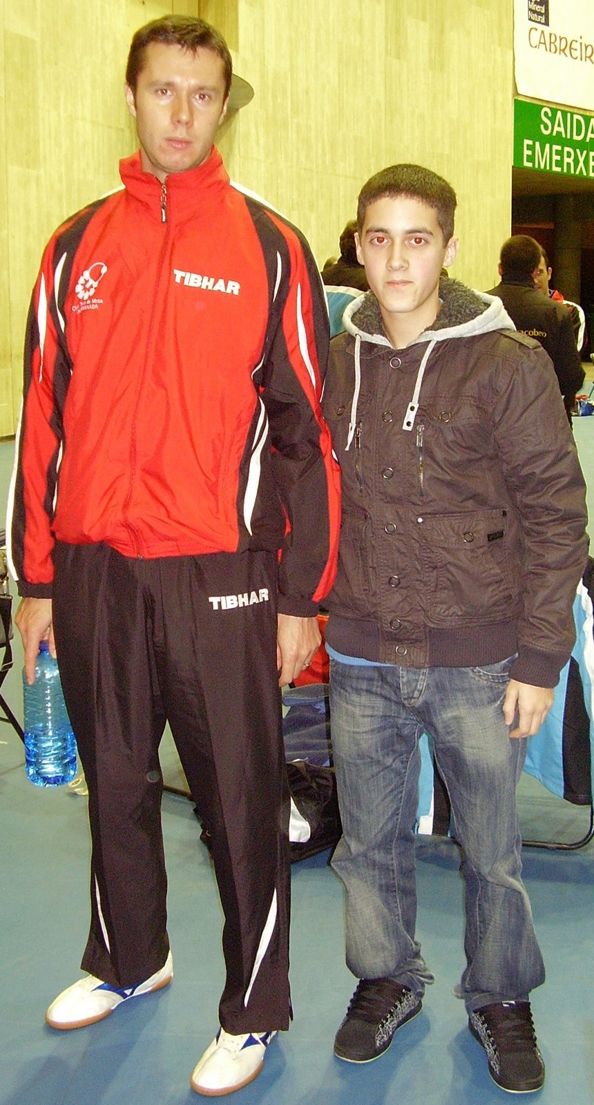 Con Vladimir Samsonov(campeon del mundo)
