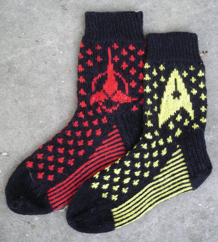 Batty Knits Star Trek Sock Pattern Updated