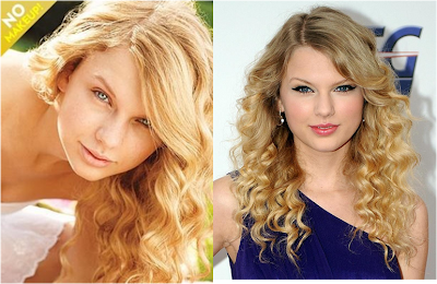 cual de las chicas disney se ve mejor sin makillaje Taylor+Swift+comparcion+maquillaje