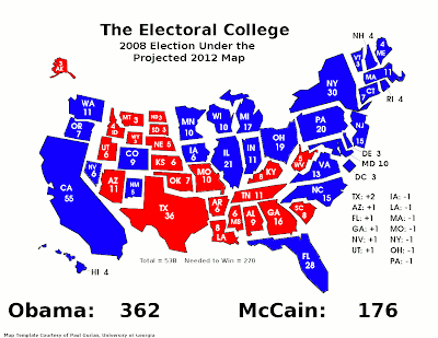 A Projected 2012 Electoral College Map (version 1.0)