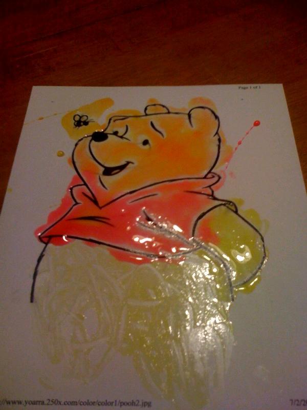 Homeschool Parent Corn Syrup Painting