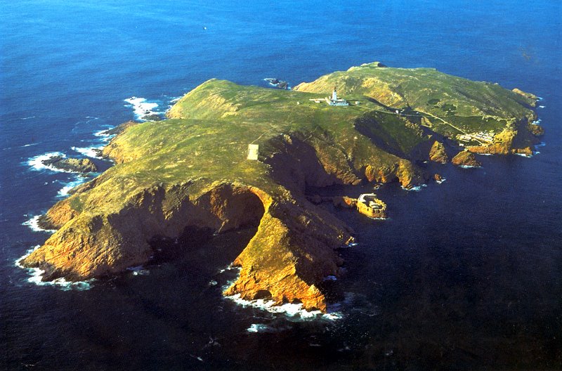 aerial view of the island