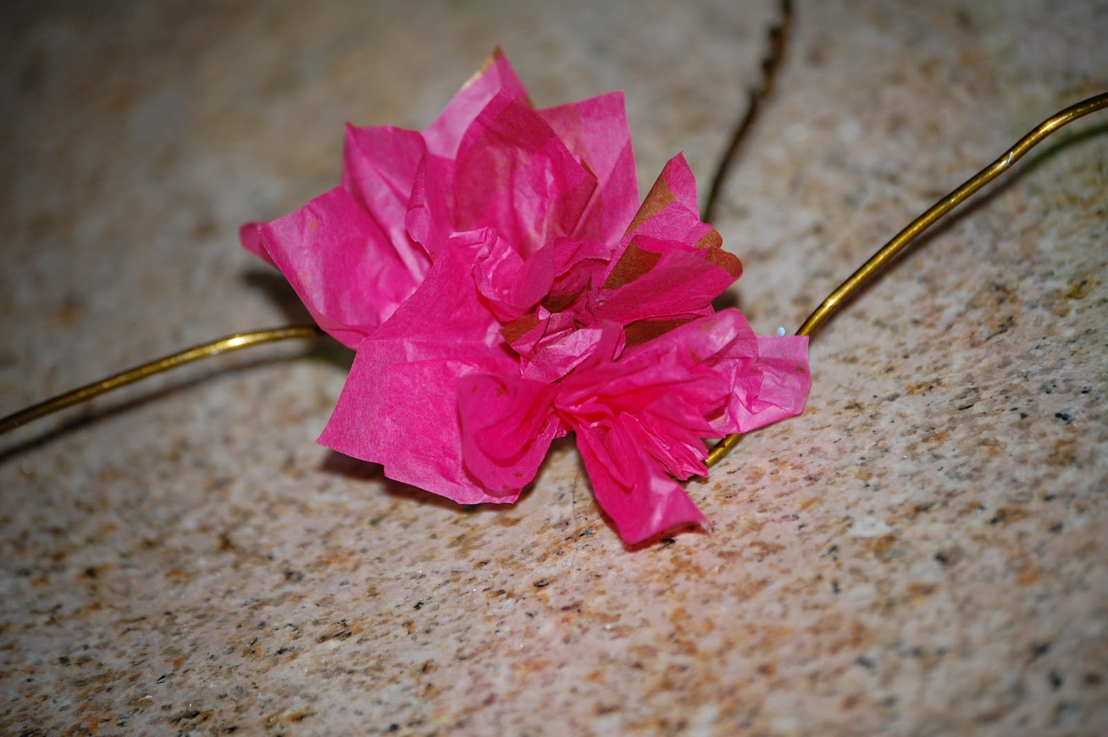 Our Motto Is Patience: Tissue Paper Heart Wreath