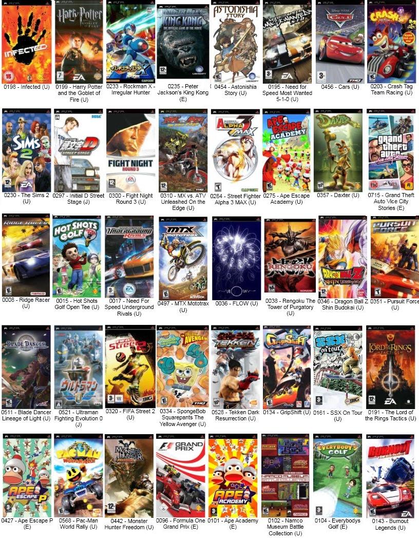 PSP iso games