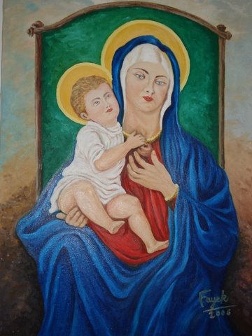 صوره لسيدتنا العزراء مريم ام النور saint mary