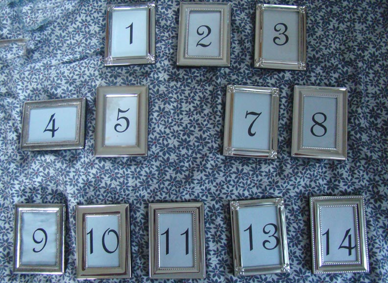 table number frames
