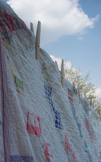 Bow Tie Quilt on The Clothes Line