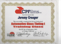 Certified by CPFilms Tint School