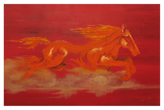 Cavalo de Fogo_óleo s/ tela 150x100cm