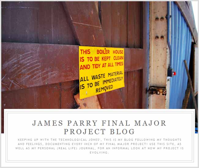 James Parry Final Major Project Blog