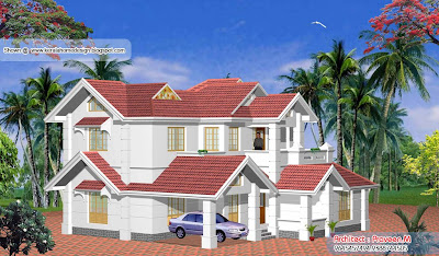 Kerala Home plan and elevation -Another View - 2656 Sq. Ft