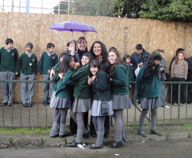 Our year in Chile School parade Castro Style