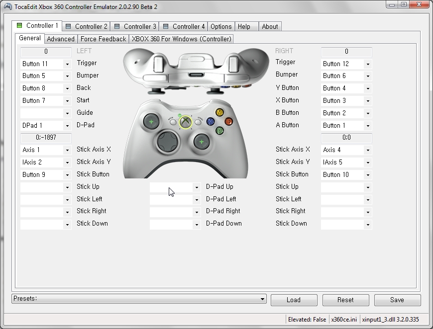 My Way PC에서 XBOX 게임패드를 XBOX 360 패드로 사용하기