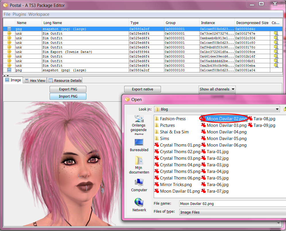 How to change pictures in CAS / Sim Bin - Tutorial 08+Select+Picture