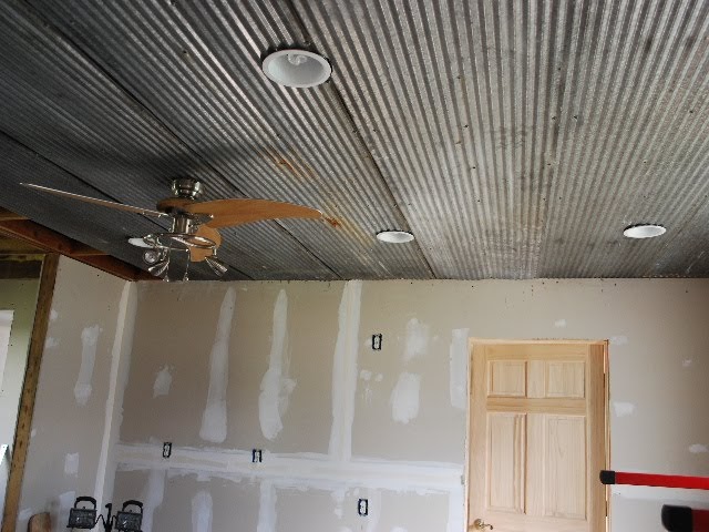 Little Green Swing Our Barn Tin Ceiling