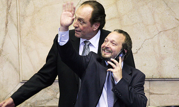 Martín Sabbatella, junto a Carlos Heller