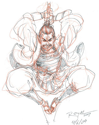 Samurai Tattoo sketch 01