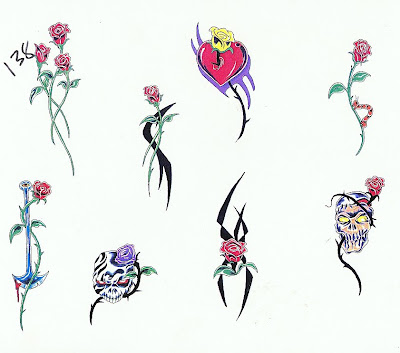 flower tattoo drawings. flower tattoos designs.
