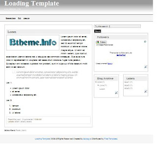 Loading Blogger Template