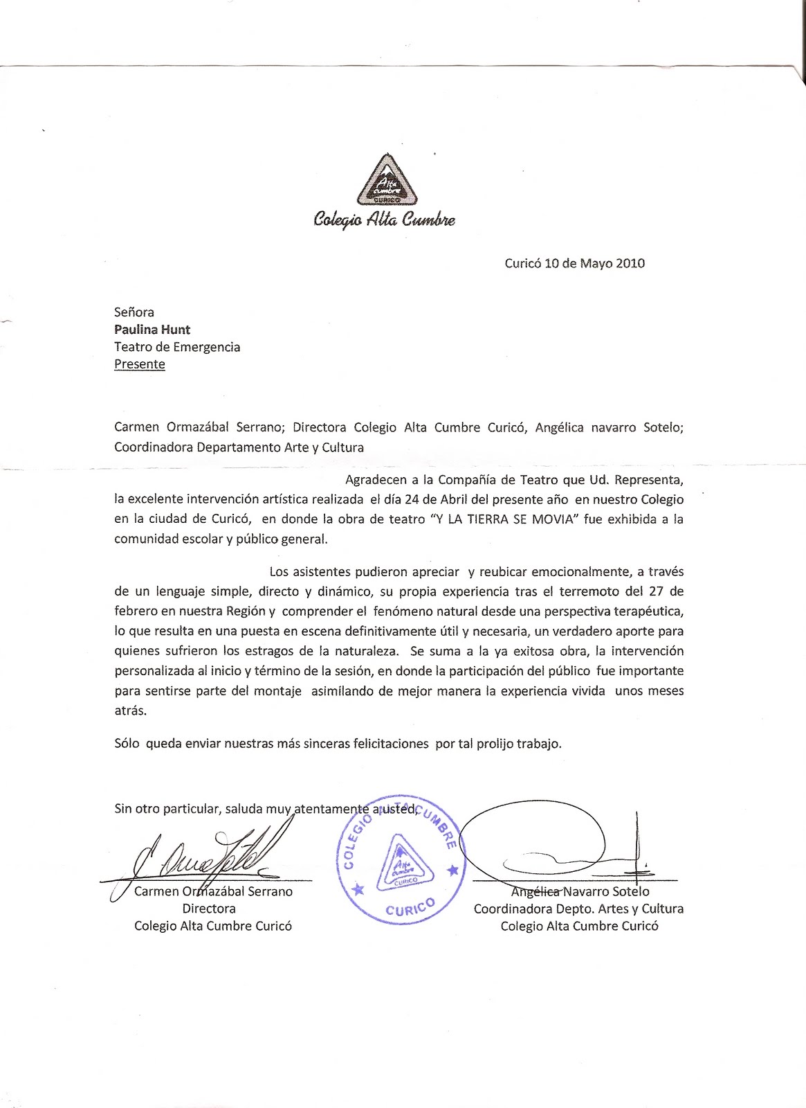 Cartas De Agradecimiento