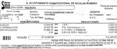 Negra Administración de Martín Sobreyra en Nicolás Romero, dispendio del erario público.