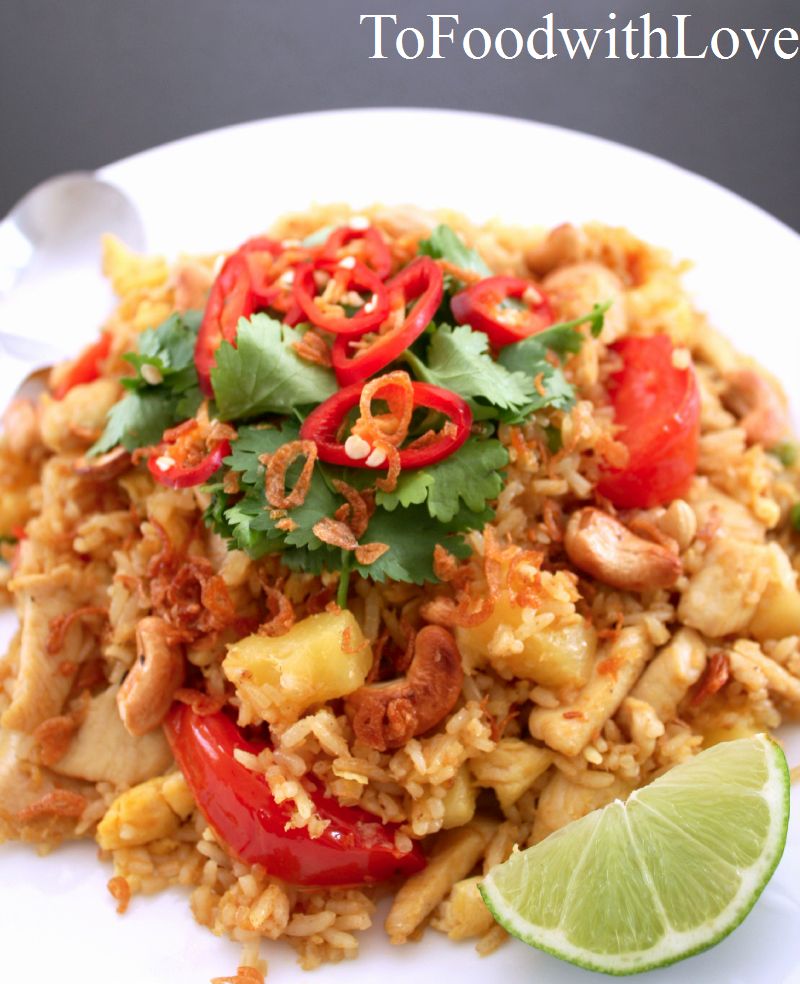 To Food with Love Pineapple, Coconut and Turmeric Fried Rice