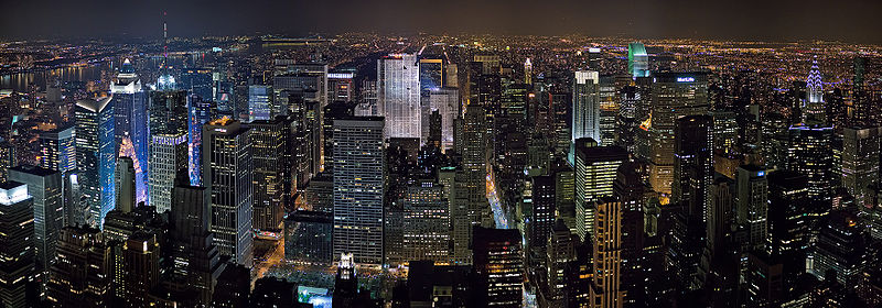 new york skyline black and white. skyline at night. new york
