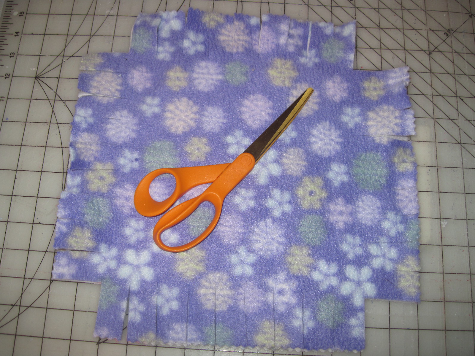 The Secret Closet's Home Sewing Classes No Sew fleece Pillow and Blanket