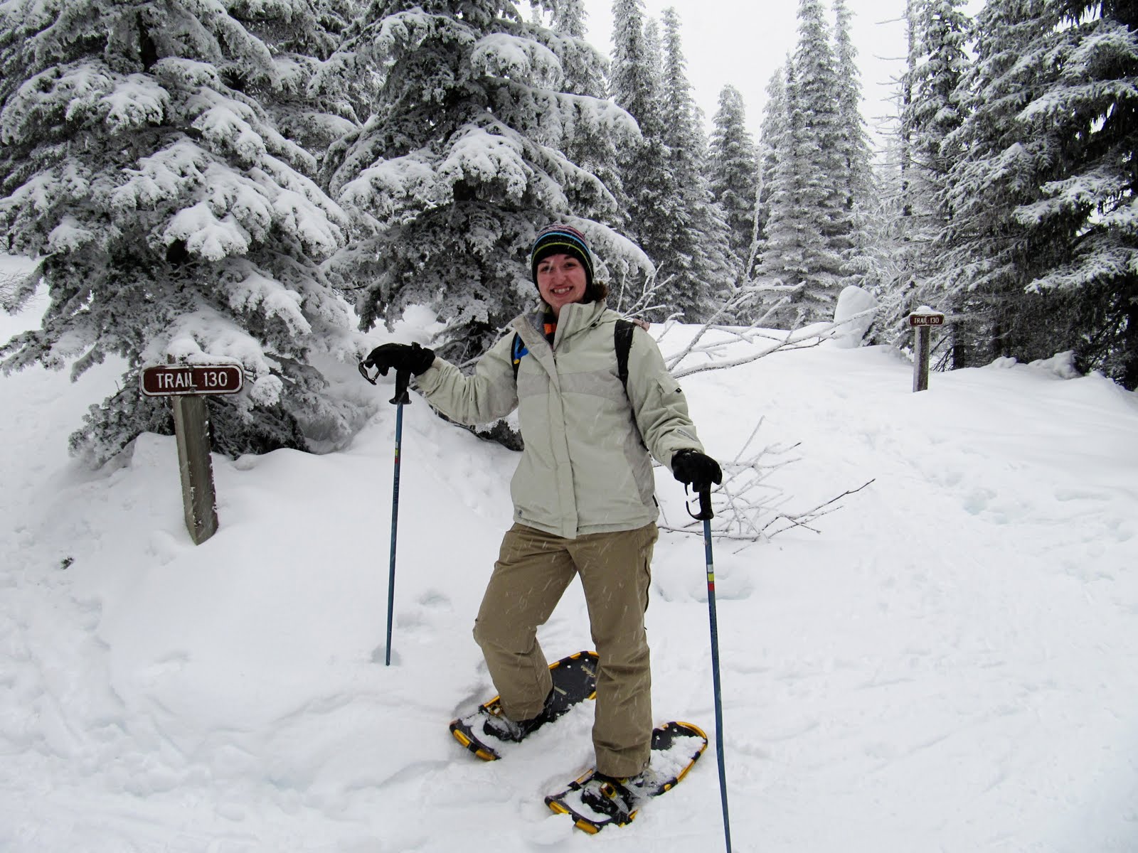Backpacker Rose Snowshoeing Mount Spokane
