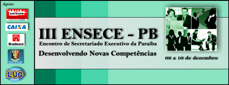 III ENCONTRO DE SECRETARIADO EXECUTIVO DA PARAÍBA - ENSECE-PB