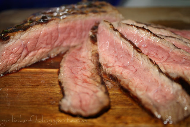 steak sliced thinly