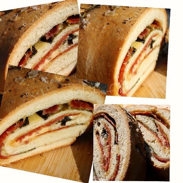 Strombolior bread stuffed and erupting with deliciousness! All