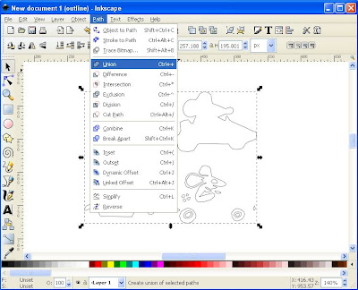 save part of inkscape drawing as svg