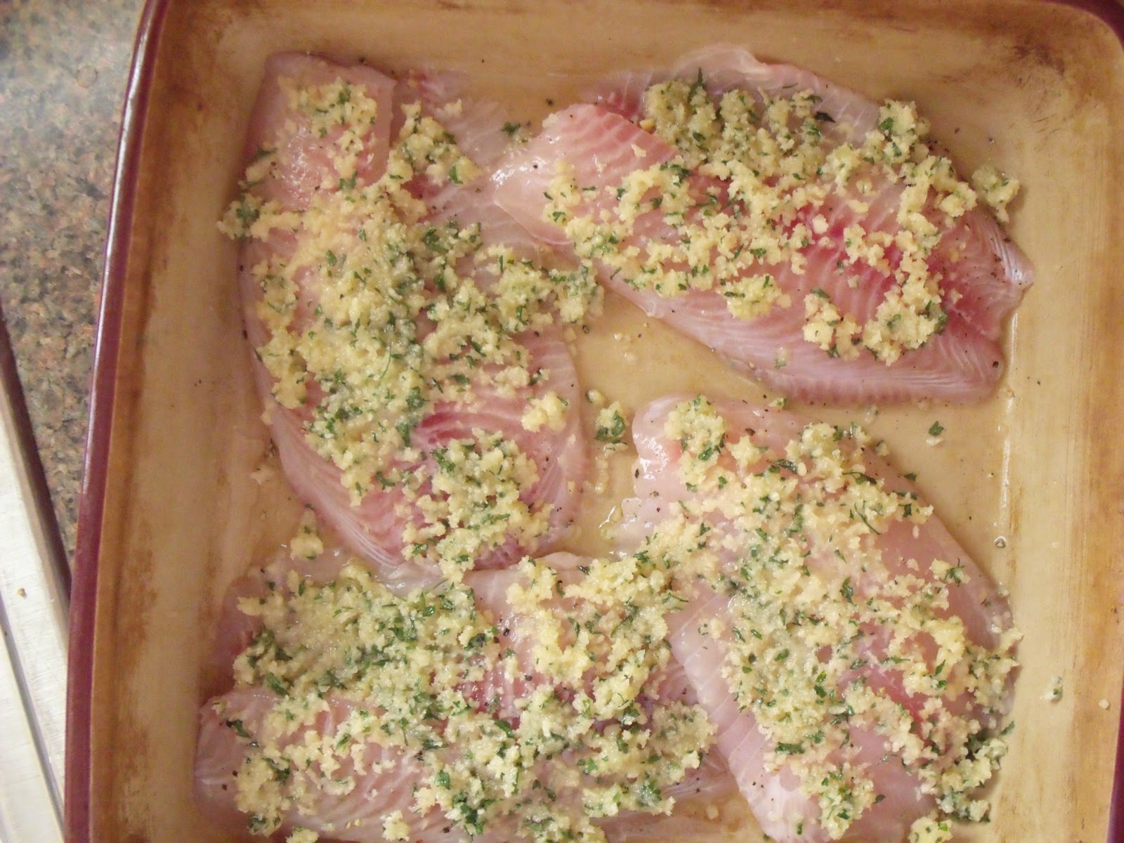 My Homemade Happiness: Recipe: Baked Fish in a Garlic White Wine Sauce