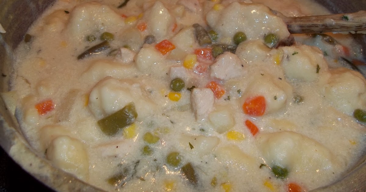 Pammy's Cooking & Whatnot Chicken Pot Pie Soup with dumplings and a