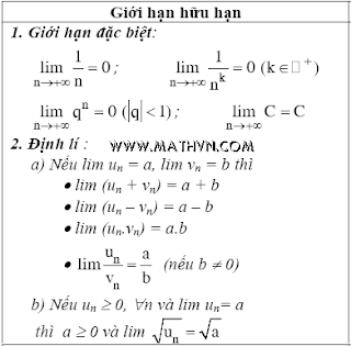 bai tap, gioi han ham so, gioi han day so, ham so lien tuc, toan 11