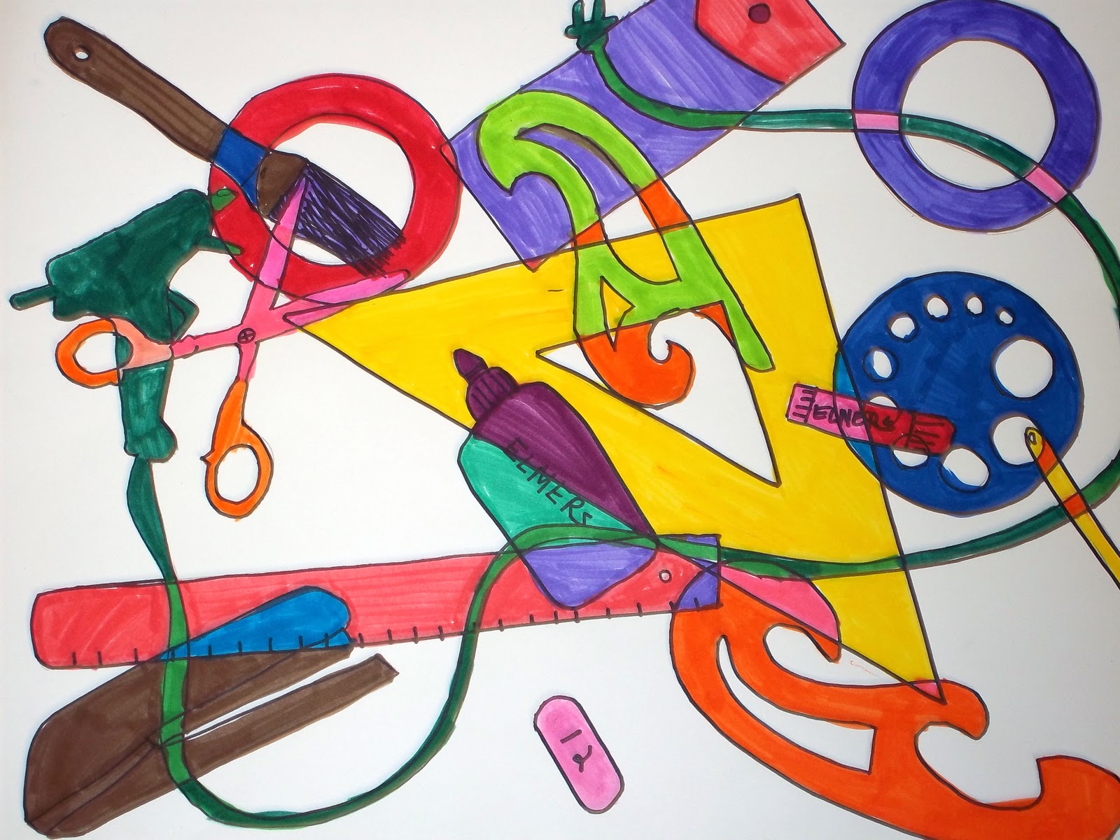 Monument Valley Regional Middle School Art Class Art Supplies, 5th grade