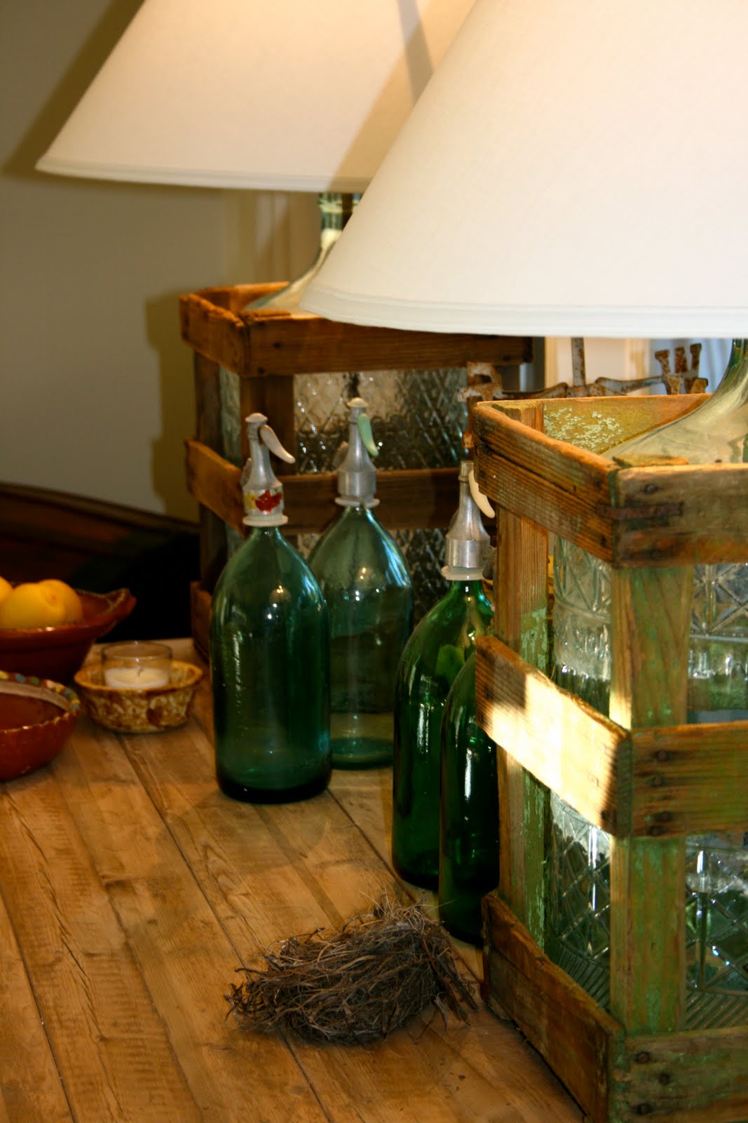 The Polished Pebble Vintage Water Bottle Lamps