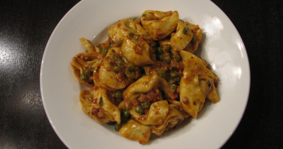 DJW's Food, Wine & Fun Tortellini with Peas, Pancetta and Tomato Cream