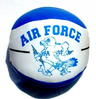 Air Force soft toy basketball with mascot.