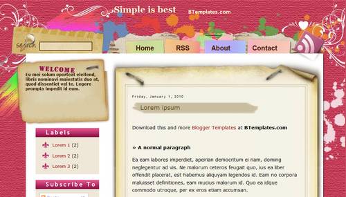 Free Blogger Templates Layouts Html