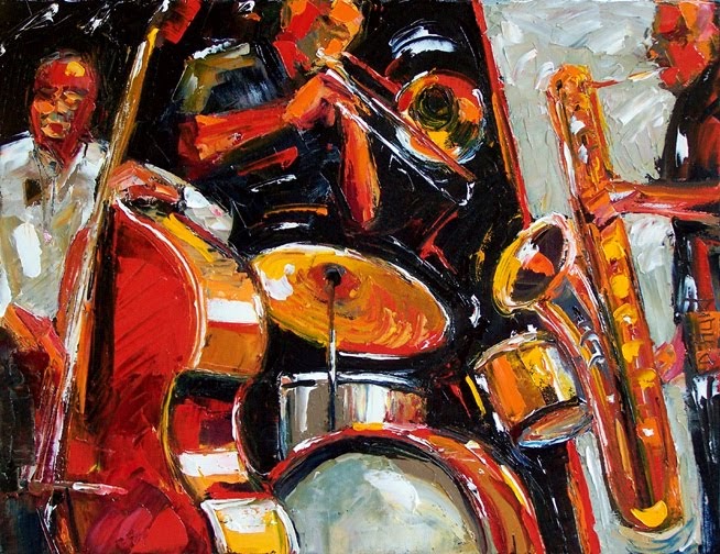 Debra Hurd Original Paintings AND Jazz Art Jazz Abstract music art