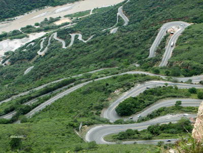 Route up to El Pescadero, in the Santander department of Colombia