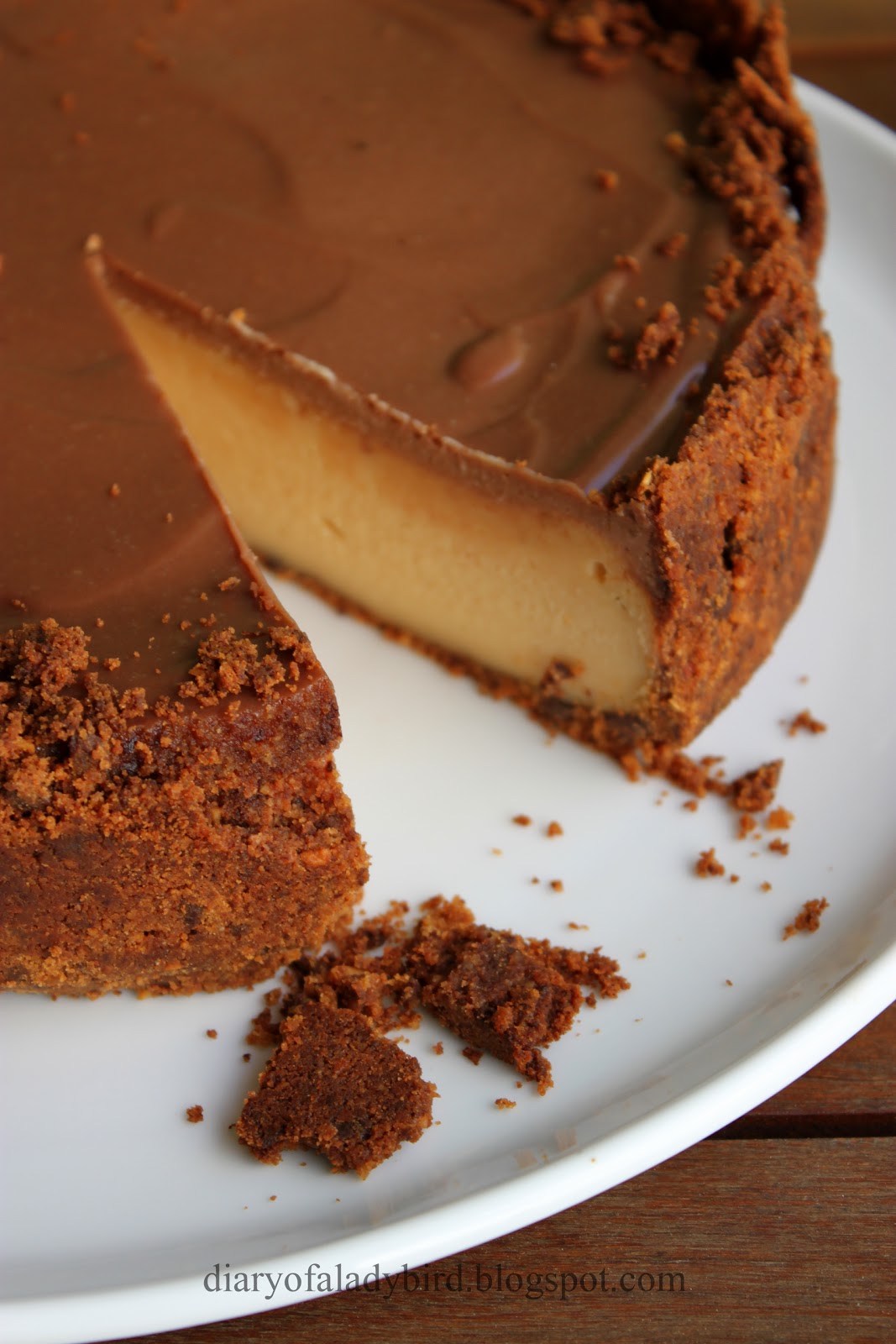 Diary of a Ladybird Chocolate peanut butter cheesecake